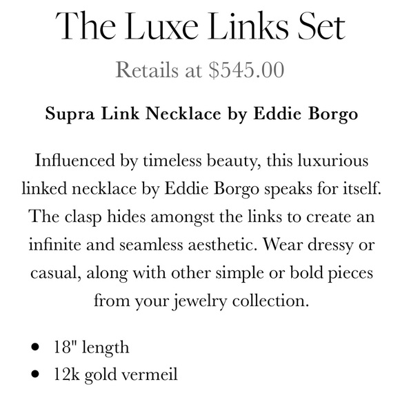 Supra Luxe Links Necklace and Earrings Set by Eddie Borgo - Picture 6 of 6